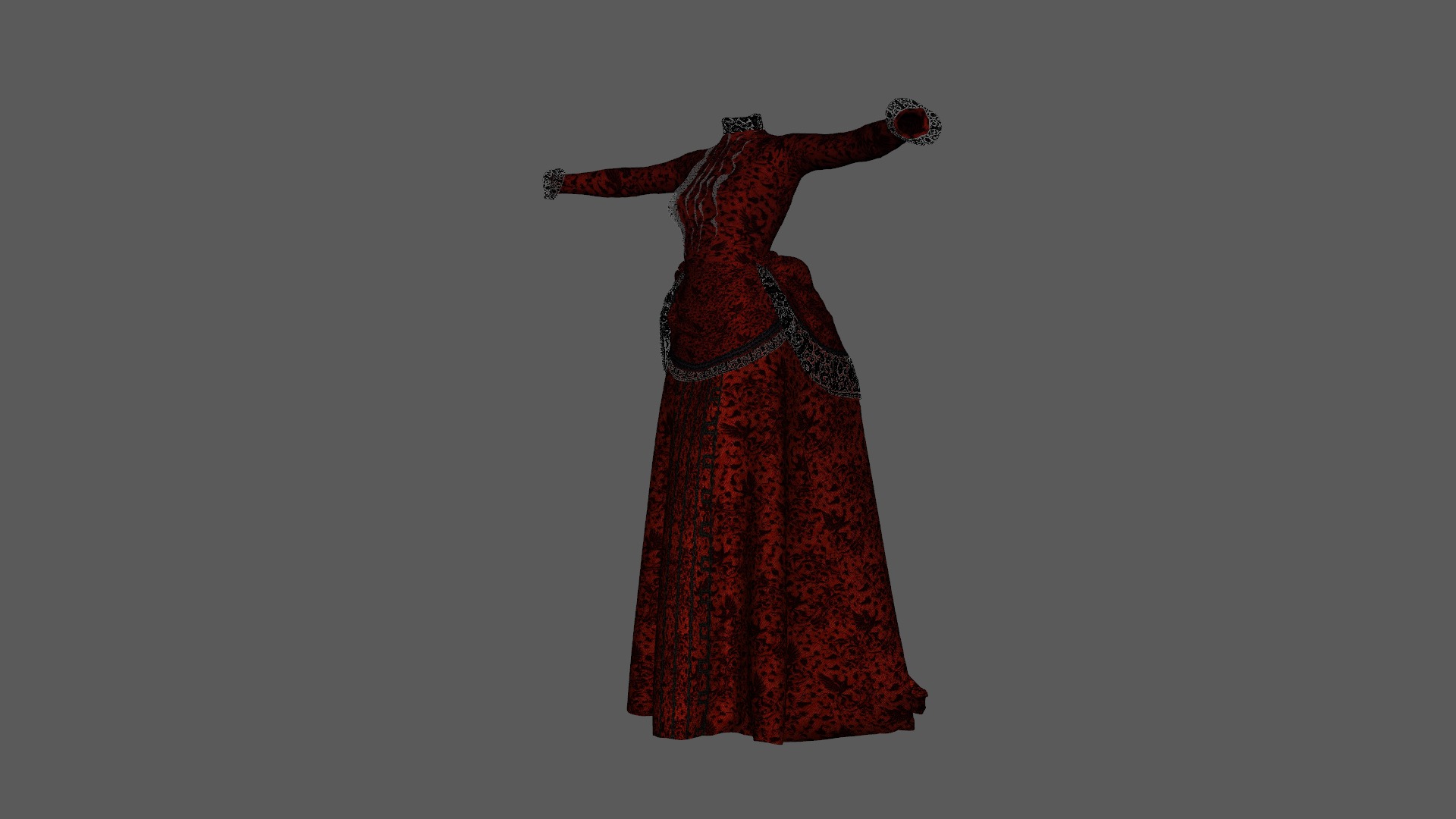 Penny Dreadful Outfit Dress Clothing Low-poly 3D model_13