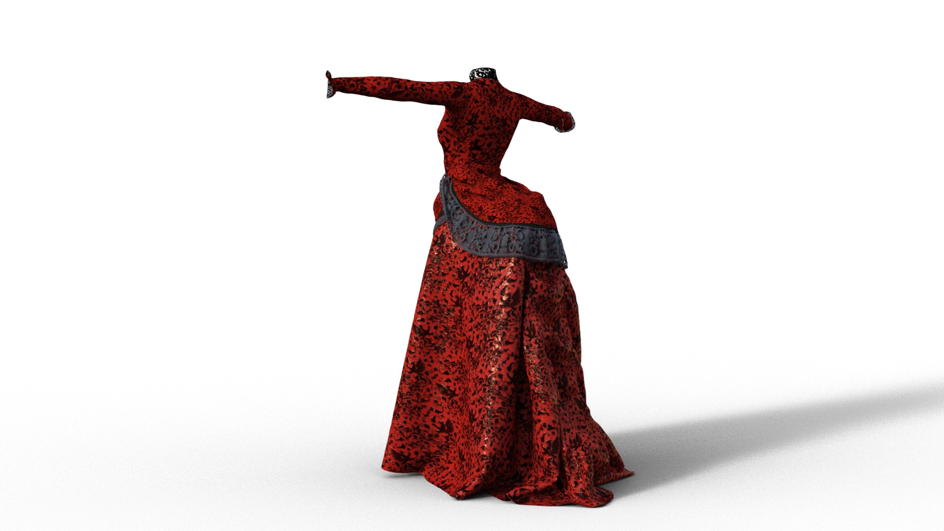Penny Dreadful Outfit Dress Clothing Low-poly 3D model_7