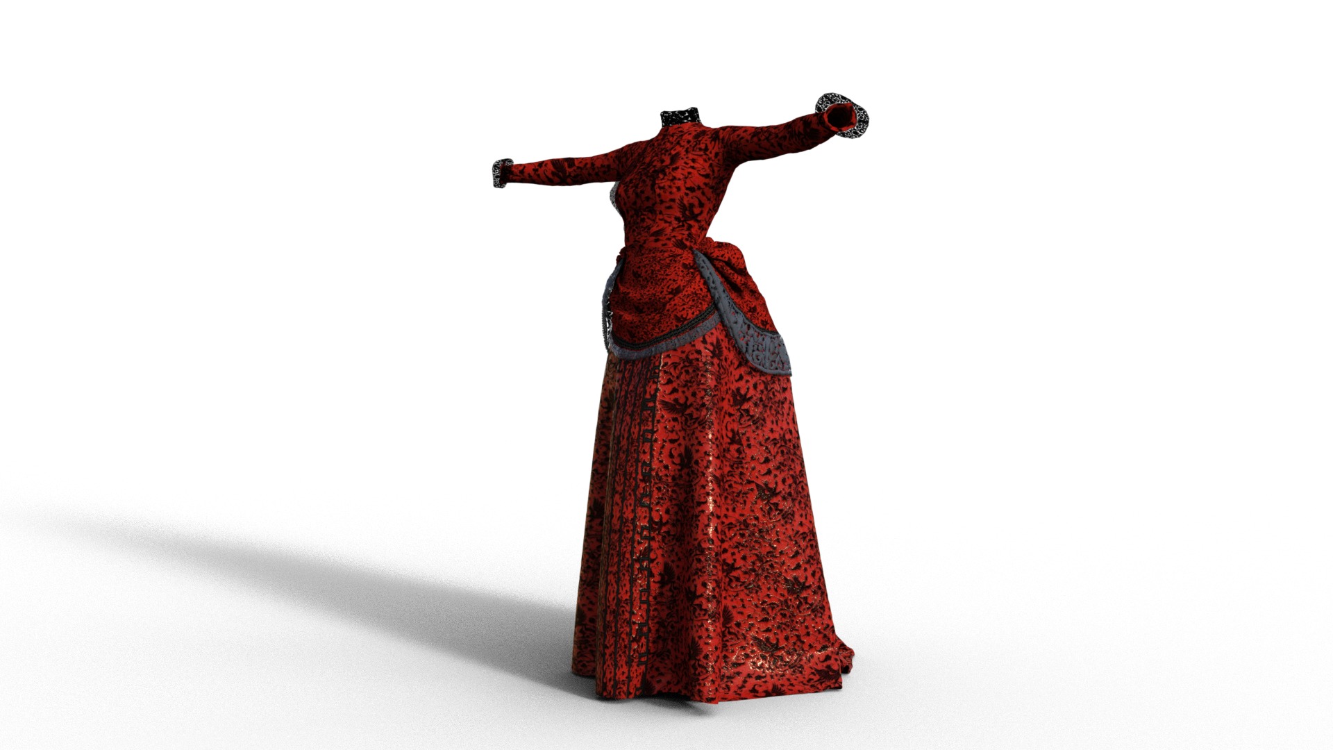 Penny Dreadful Outfit Dress Clothing Low-poly 3D model_5