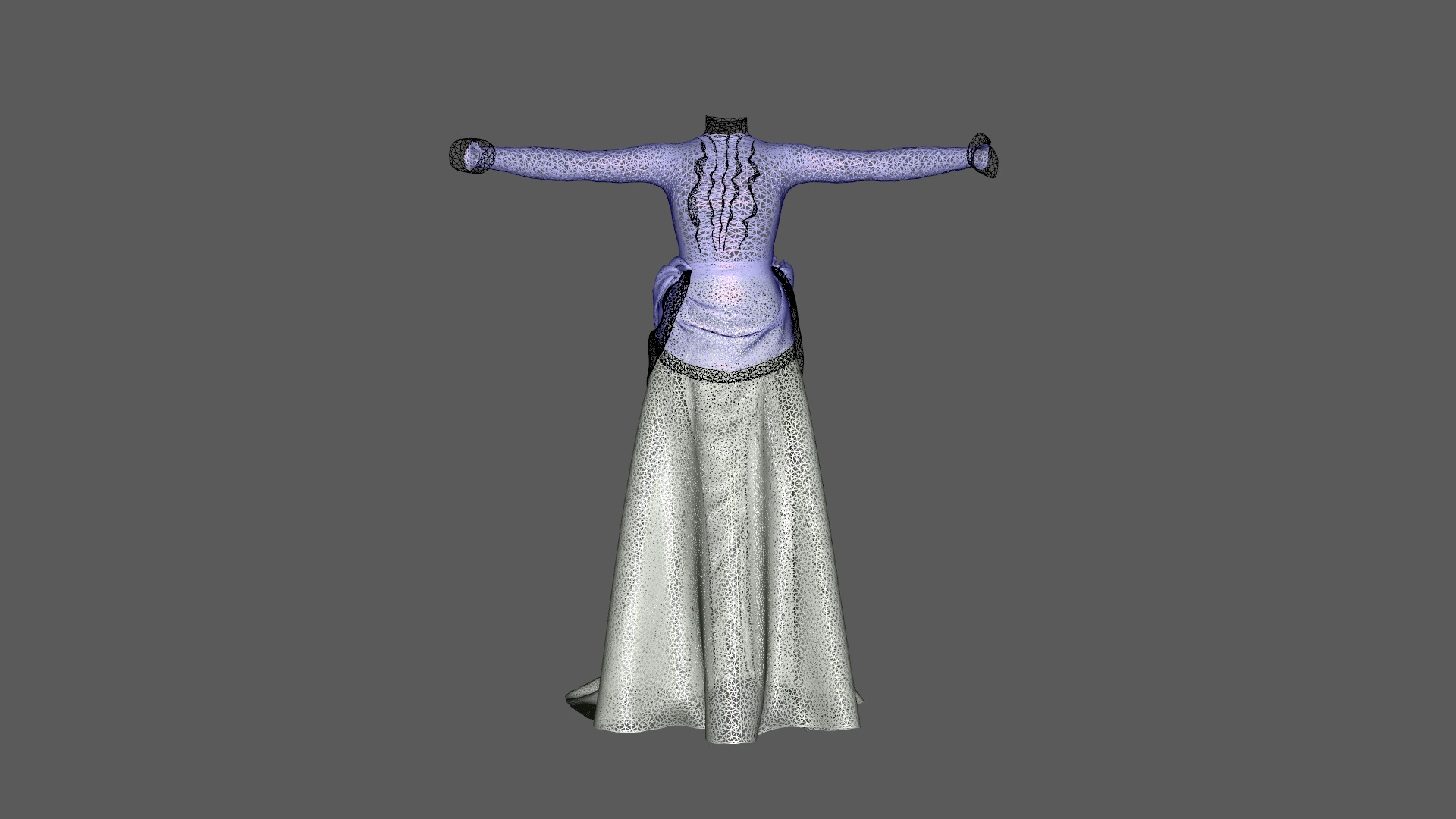 Penny Dreadful Outfit Dress Clothing Low-poly 3D model_10