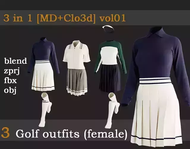 3 Golf outfits vol01