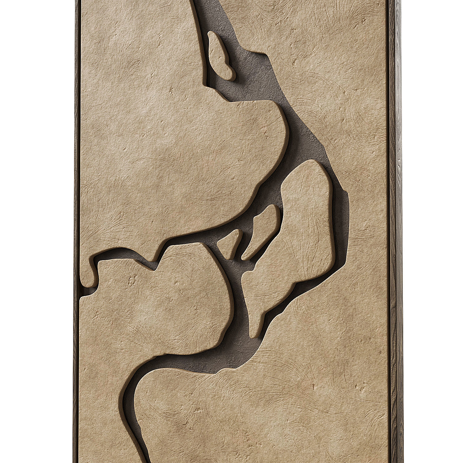 Abstract art relief panel 3D model_1