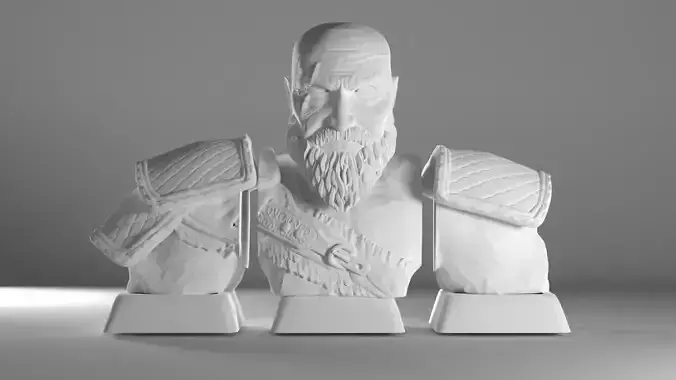 Kratos Keycap Bust God of War
