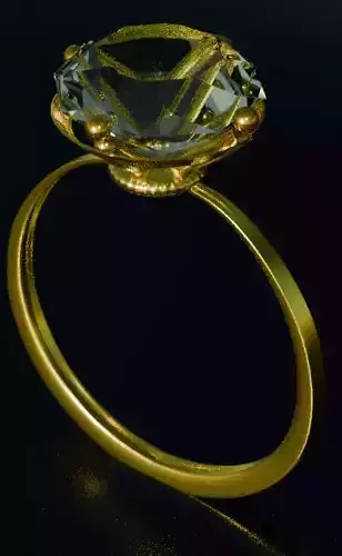 Realistic Diamond Ring Render stunning 3D Jewelry Design