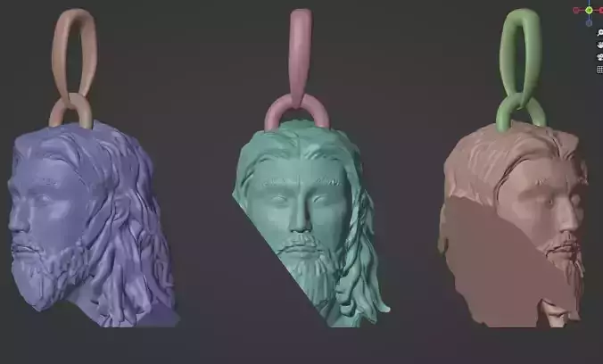 Jesus pendant 3D print model 3D print model