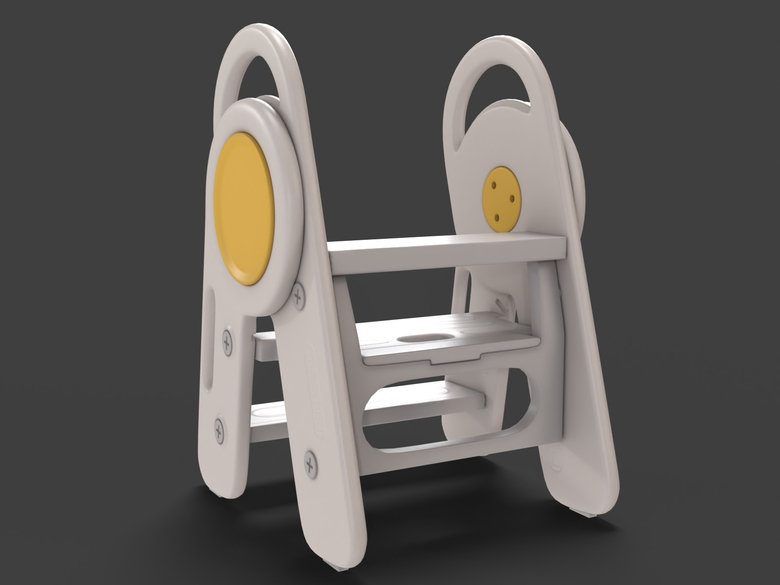 Baby chair  Low-poly 3D model_4