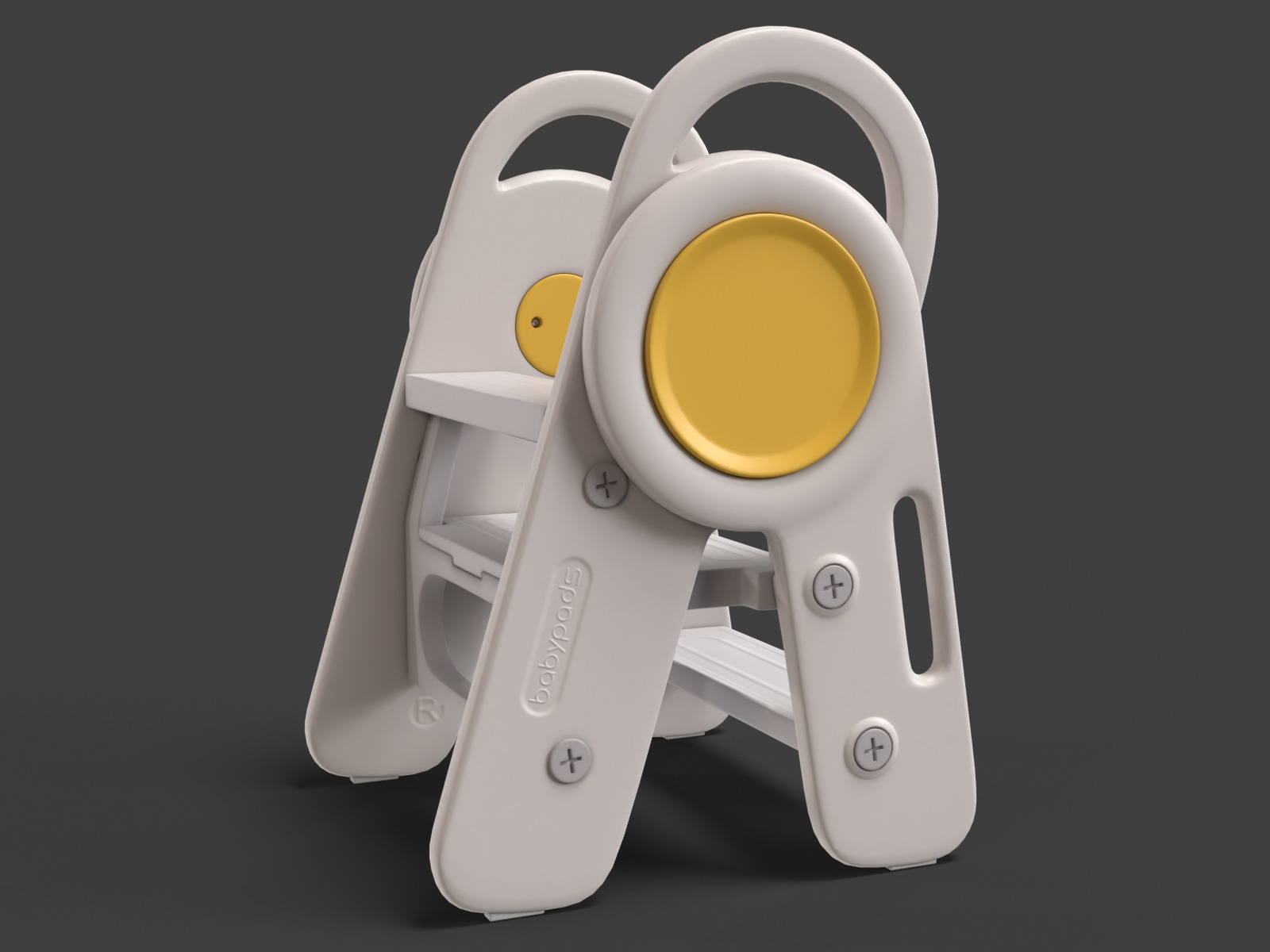 Baby chair  Low-poly 3D model_5