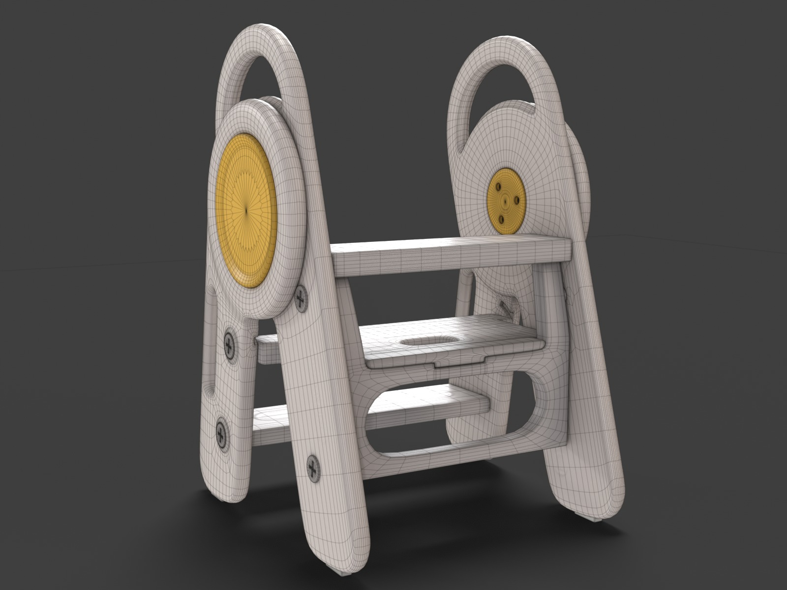 Baby chair  Low-poly 3D model_3