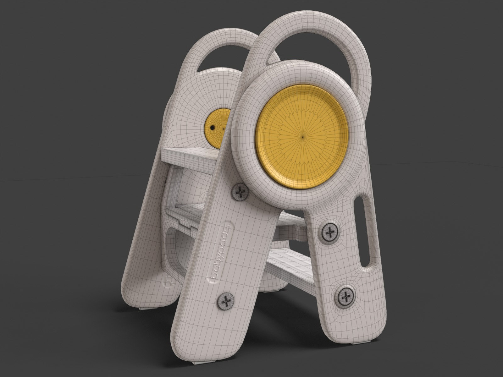 Baby chair  Low-poly 3D model_6