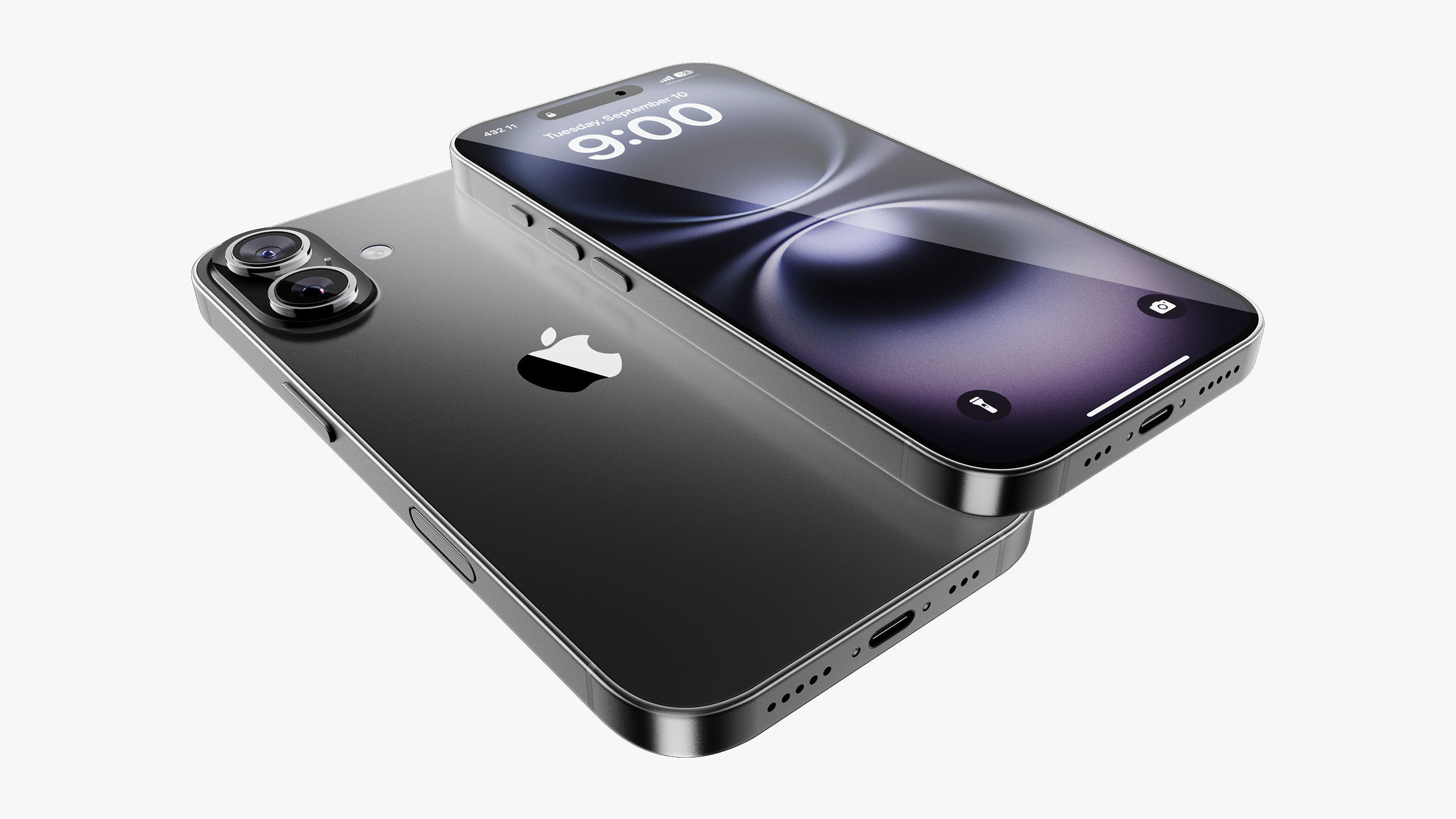 Apple iPhone 16 Black 3D model_16