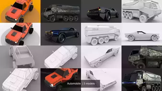 Automobile  3D Model Collection