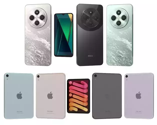 Xiaomi Poco C75 and Apple iPad Mini 2024