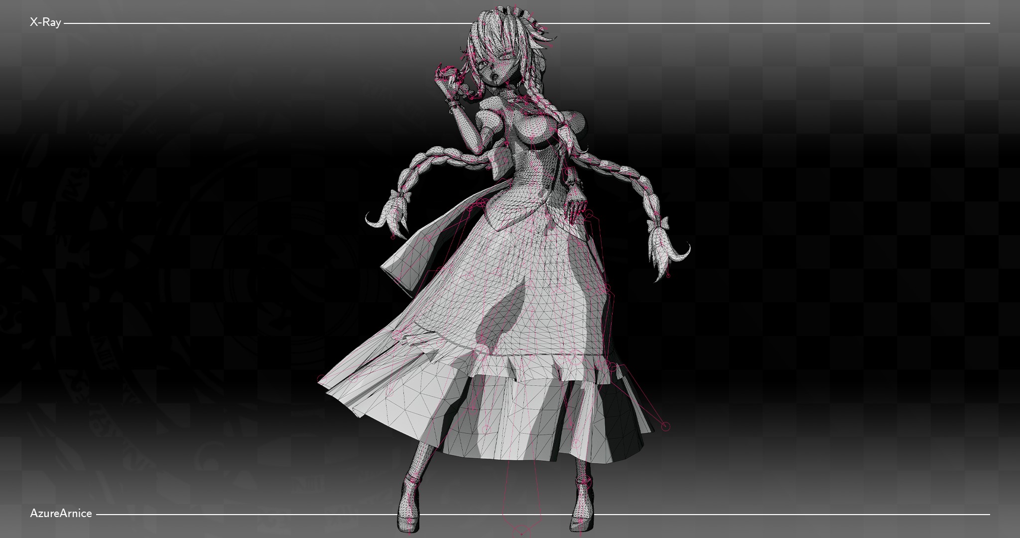 Highschool DxD - Grayfia Lucifuge MMD Model DELUXE Low-poly 3D model_8