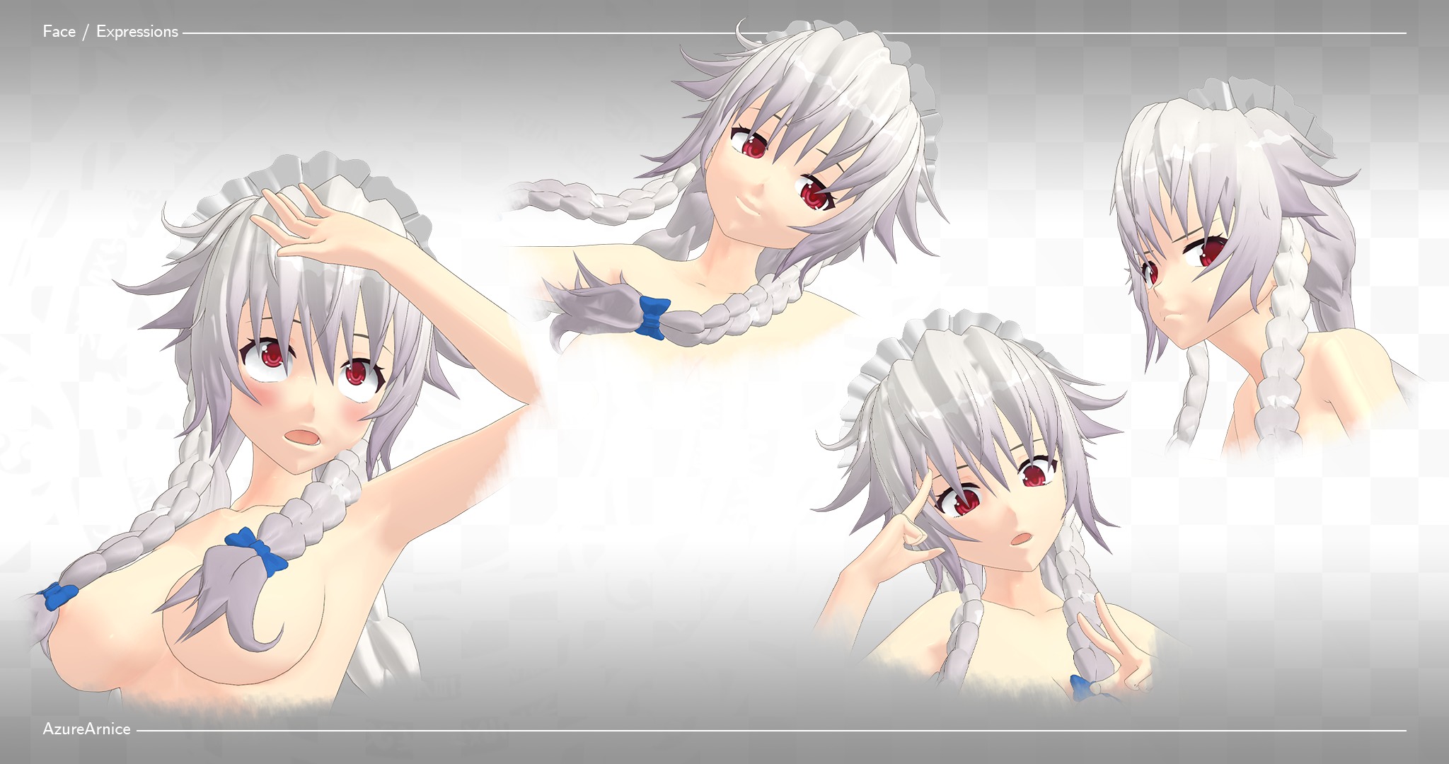Highschool DxD - Grayfia Lucifuge MMD Model DELUXE Low-poly 3D model_4