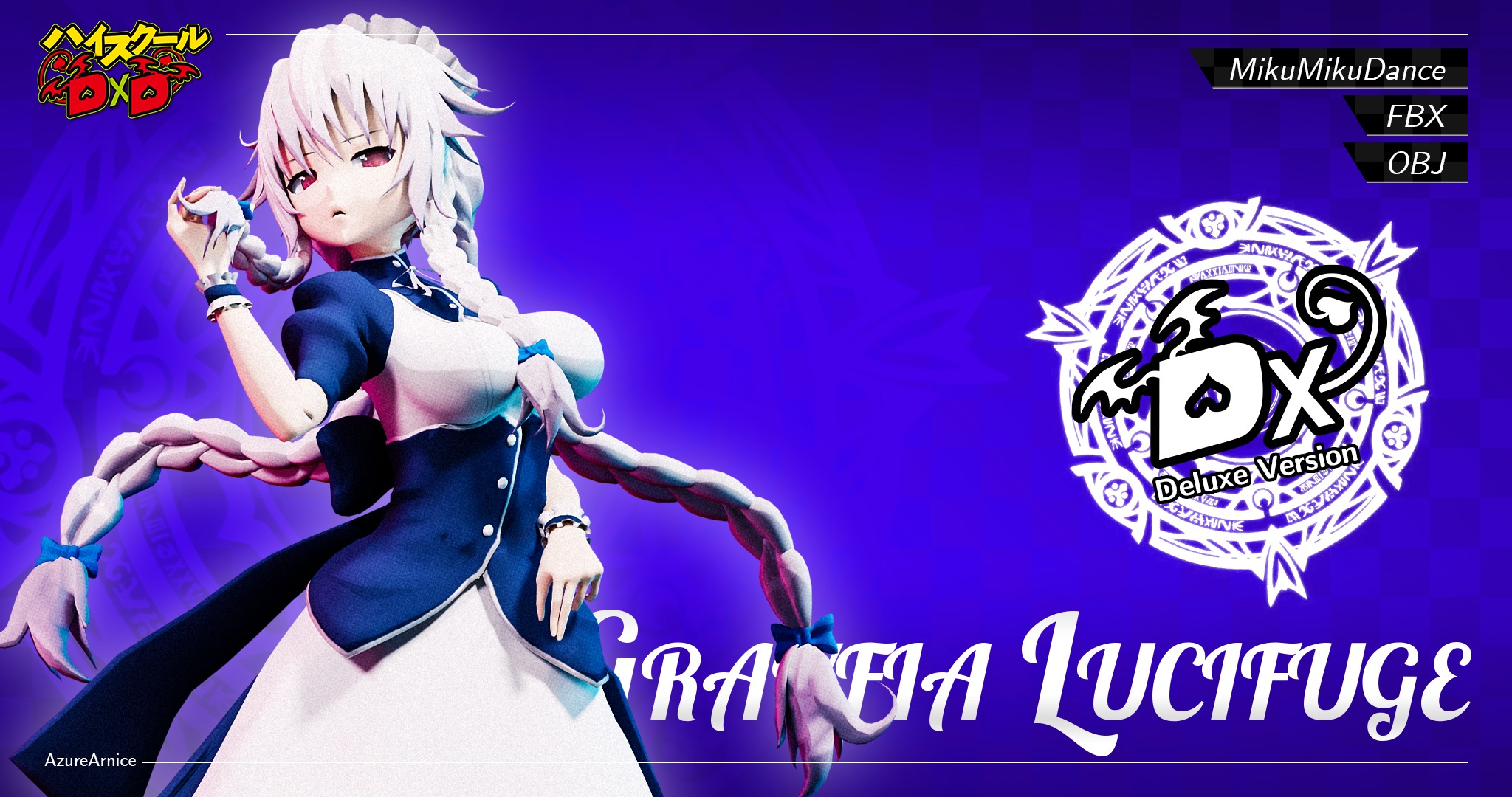 Highschool DxD - Grayfia Lucifuge MMD Model DELUXE Low-poly 3D model_2