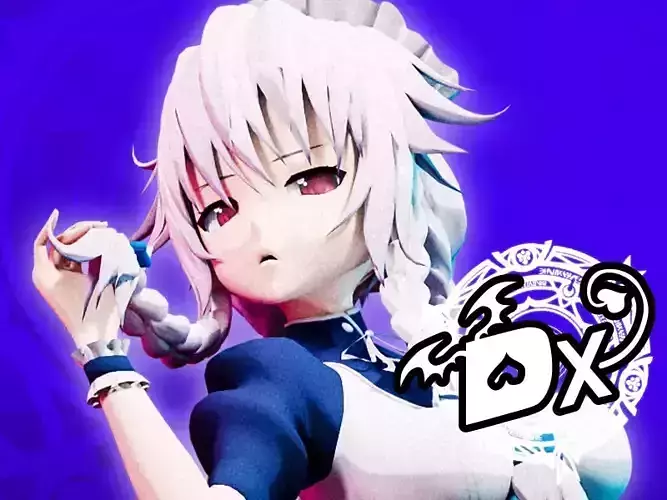 Highschool DxD - Grayfia Lucifuge MMD Model DELUXE Low-poly 3D model