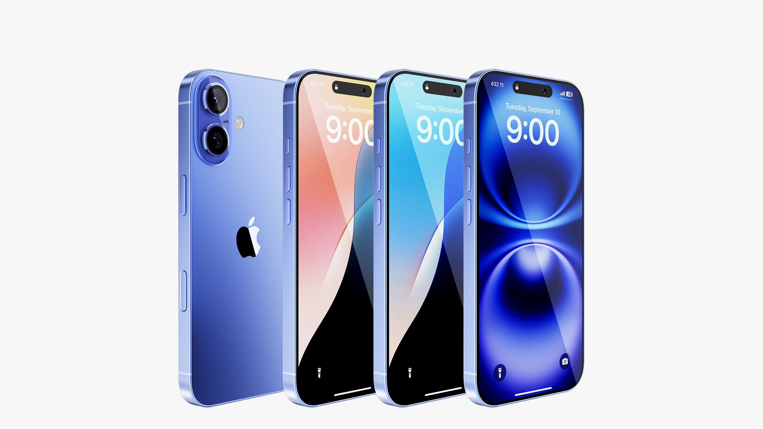 Apple iPhone 16 Ultramarine 3D model_4