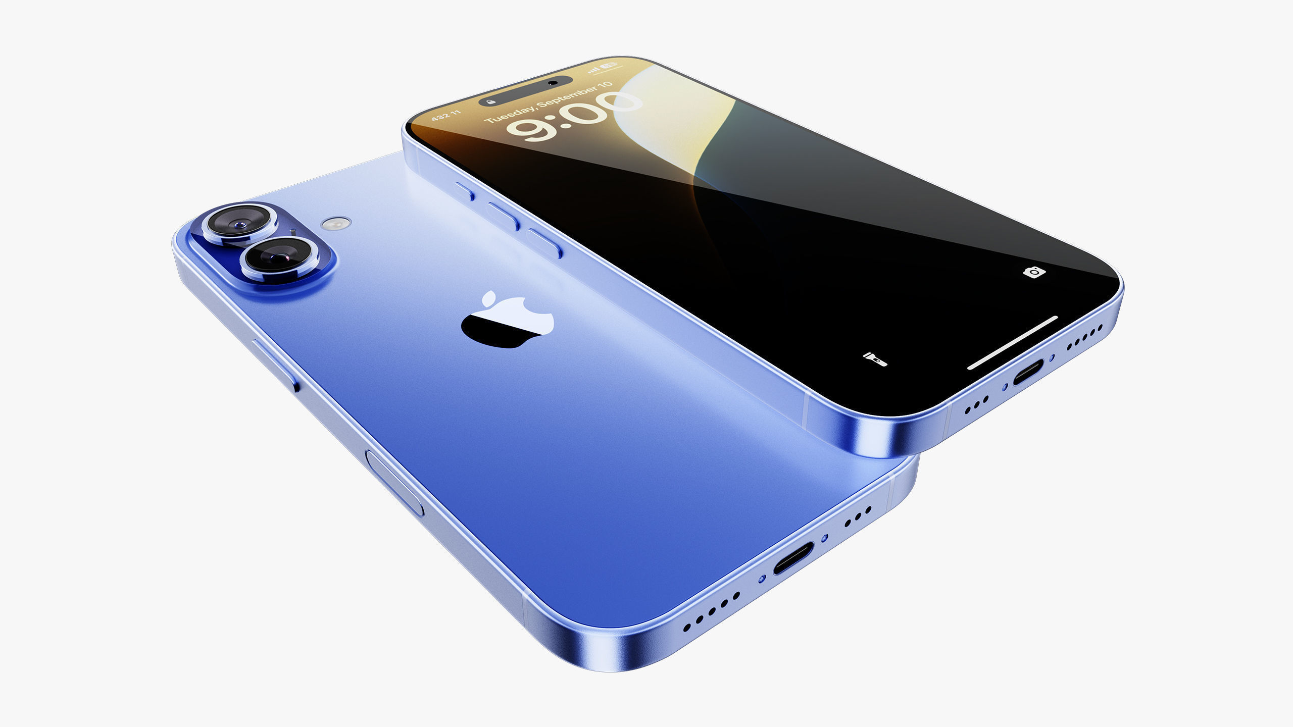 Apple iPhone 16 Ultramarine 3D model_16