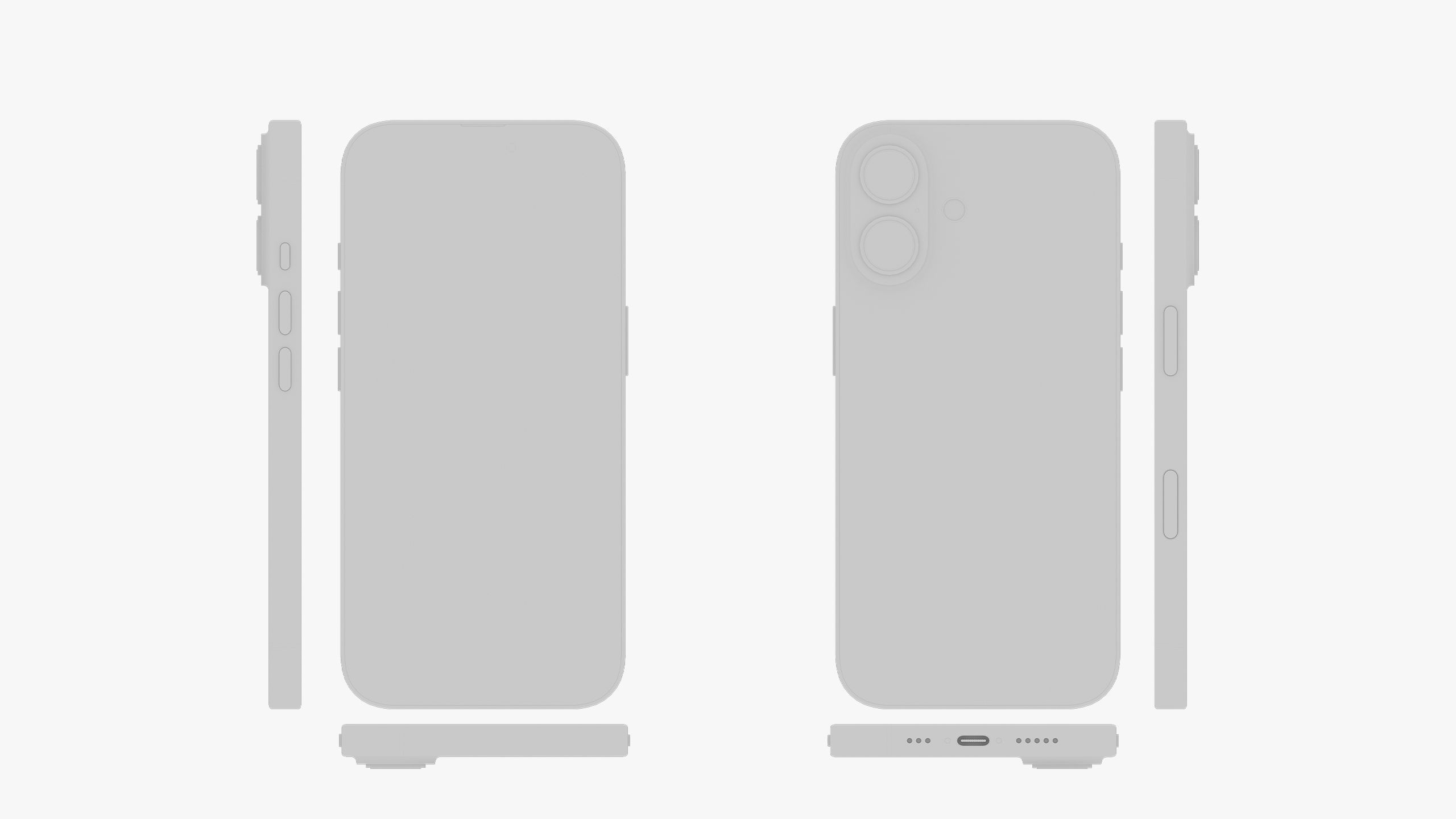 Apple iPhone 16 White 3D model_17