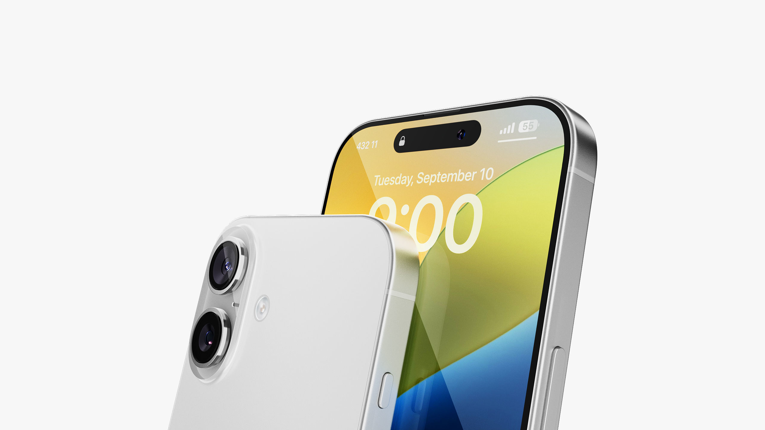 Apple iPhone 16 White 3D model_9