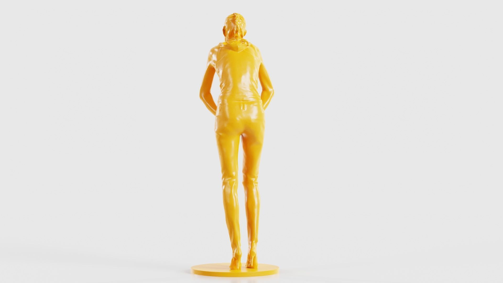 Woman Wearing Leather Pants 3D print model_23