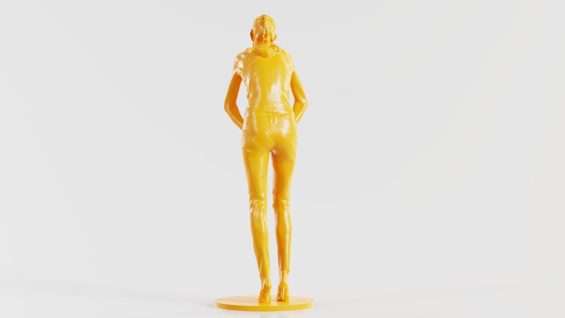 Woman Wearing Leather Pants 3D print model_6
