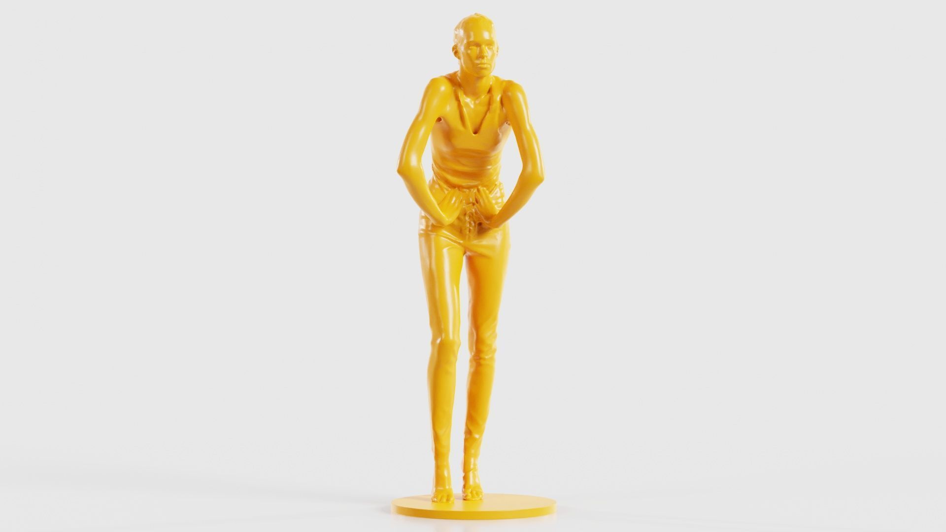Woman Wearing Leather Pants 3D print model_17