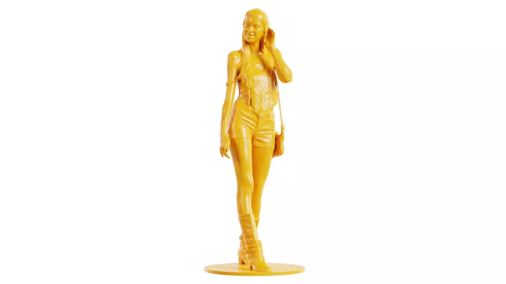 Woman Walking with Purse 1 3D print model_0