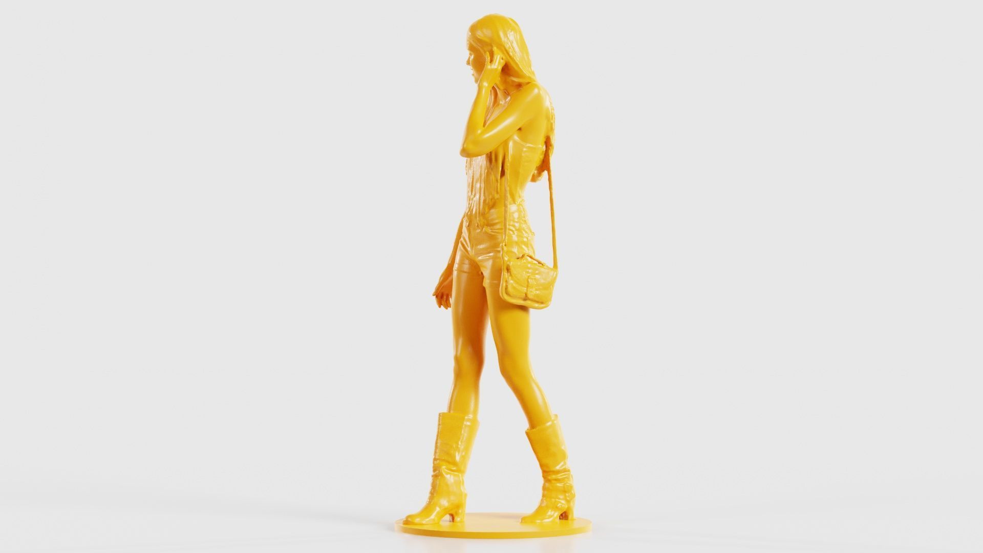 Woman Walking with Purse 1 3D print model_26