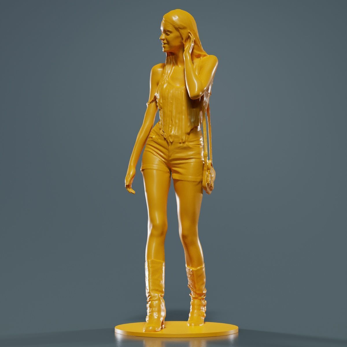 Woman Walking with Purse 1 3D print model_16
