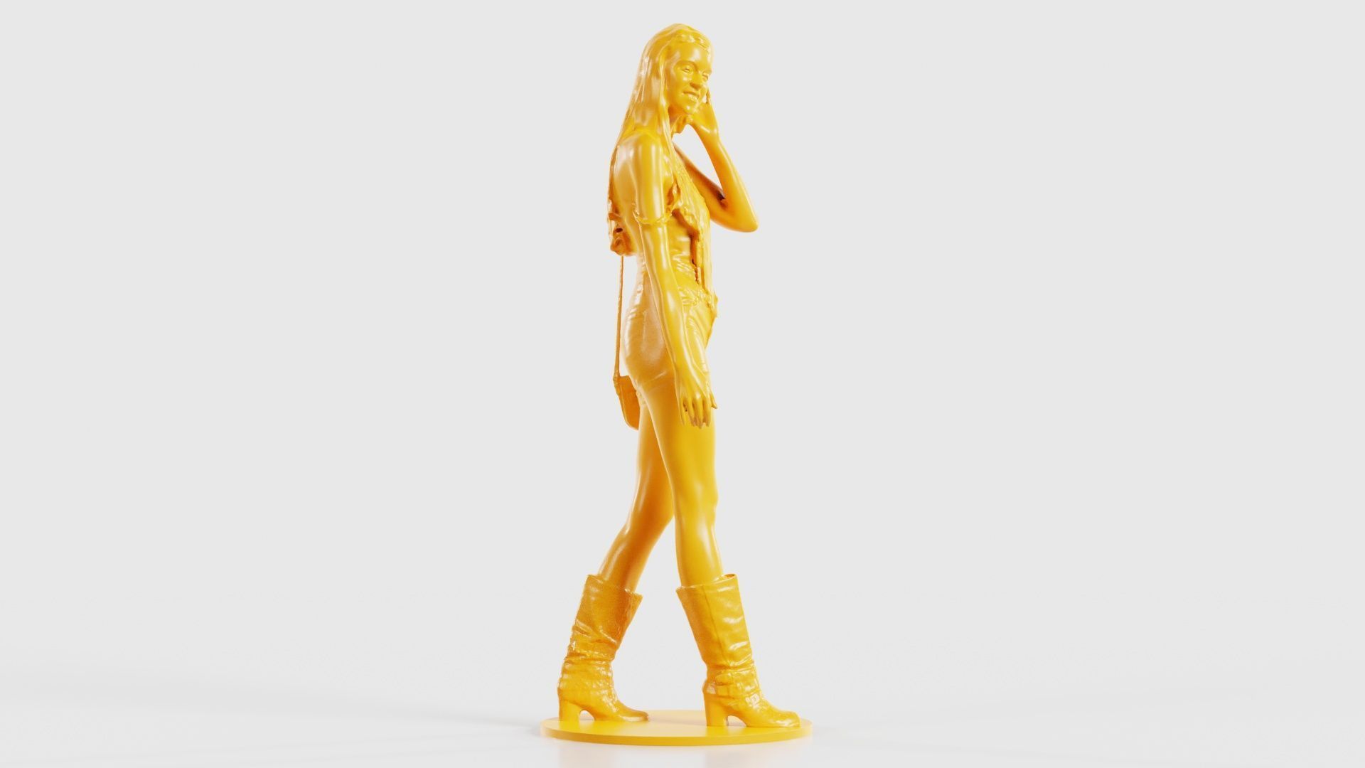 Woman Walking with Purse 1 3D print model_19