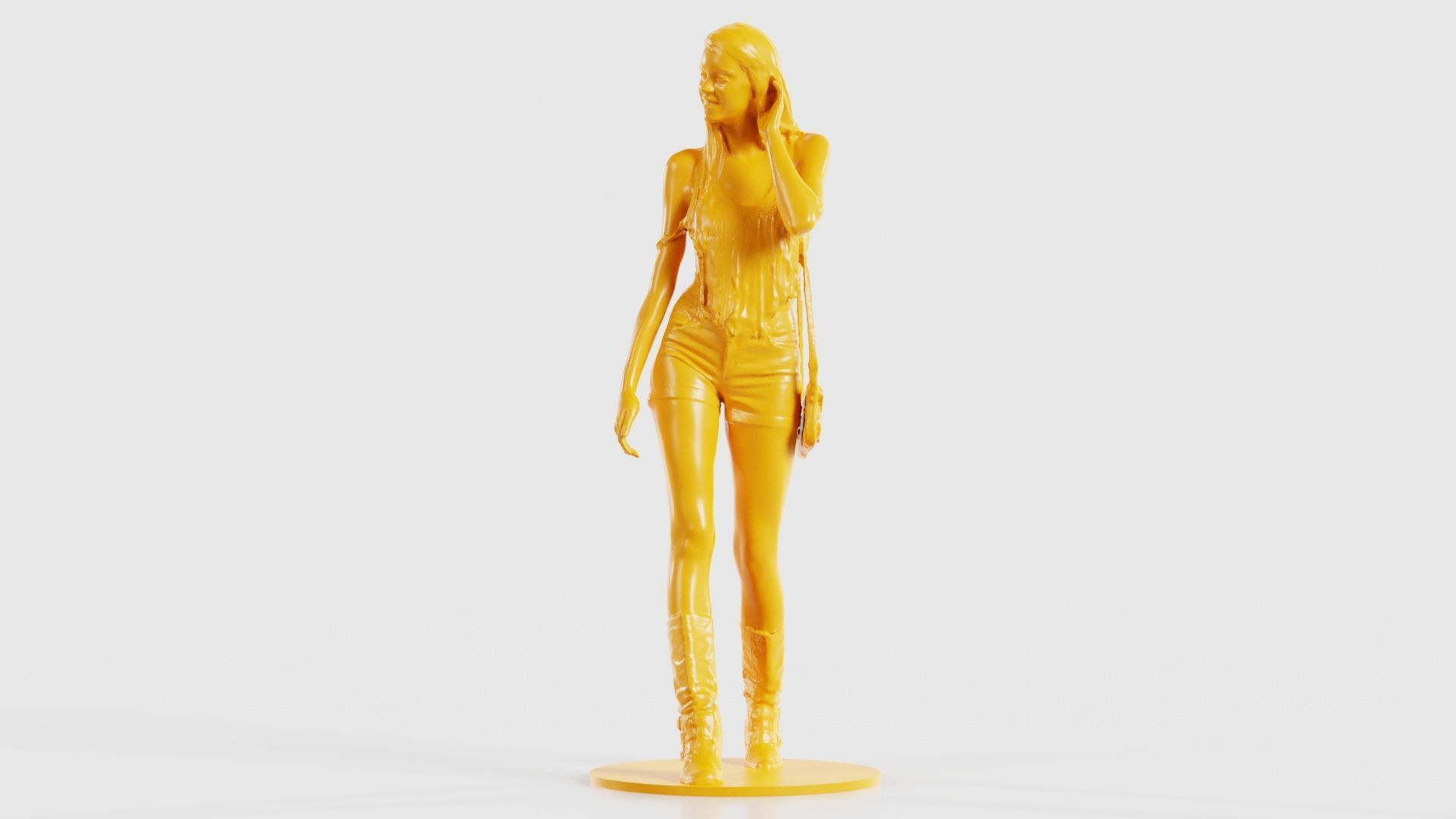 Woman Walking with Purse 1 3D print model_28