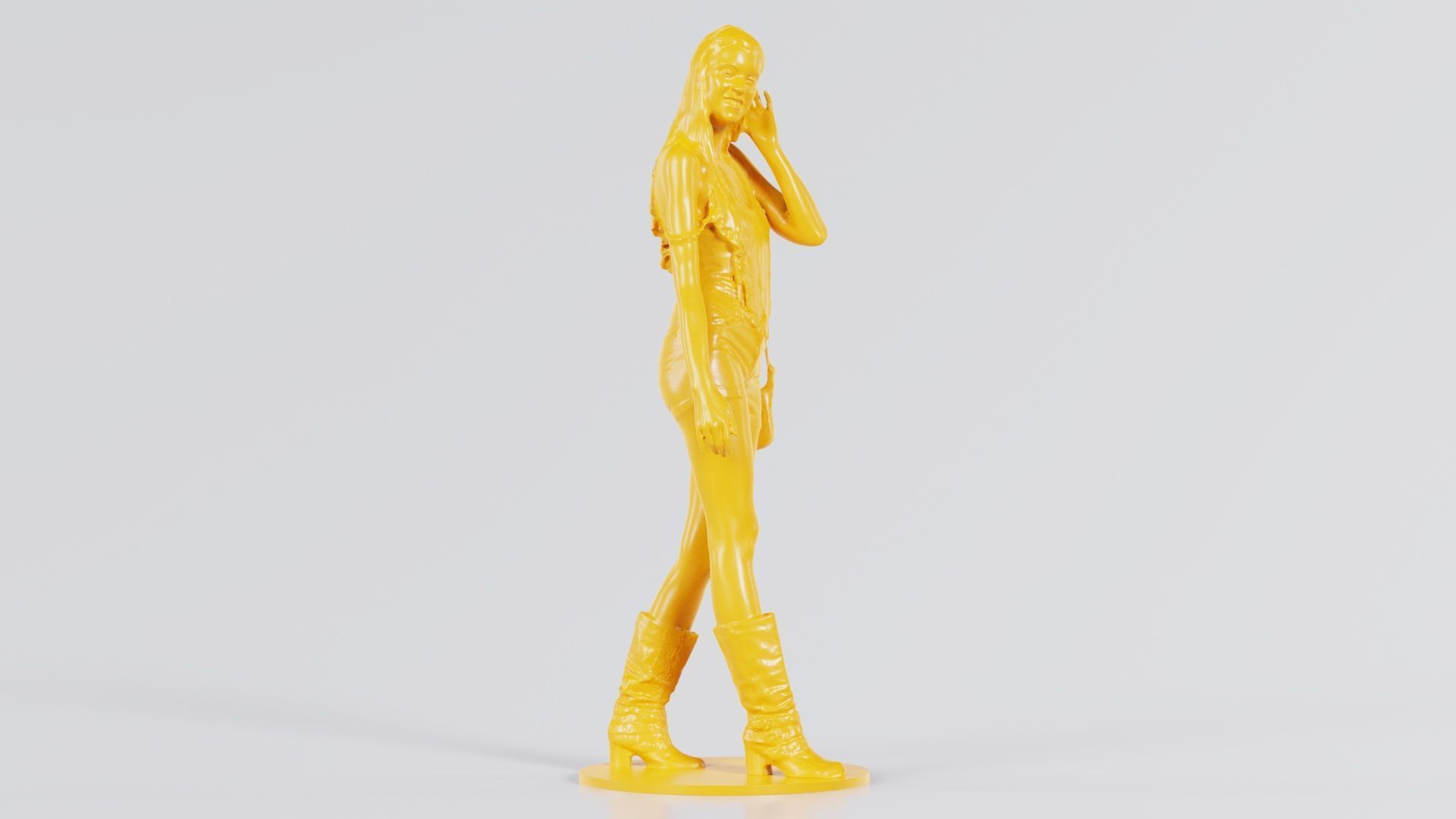 Woman Walking with Purse 1 3D print model_4