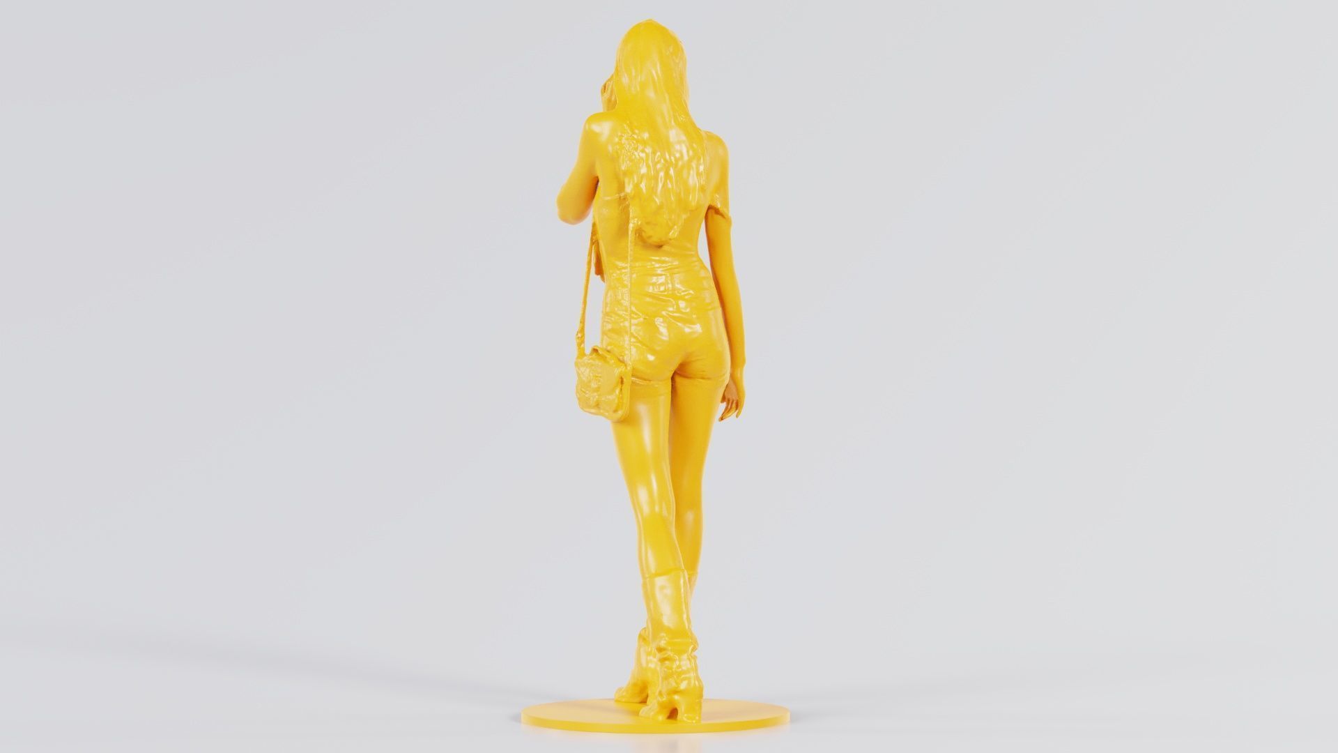 Woman Walking with Purse 1 3D print model_7