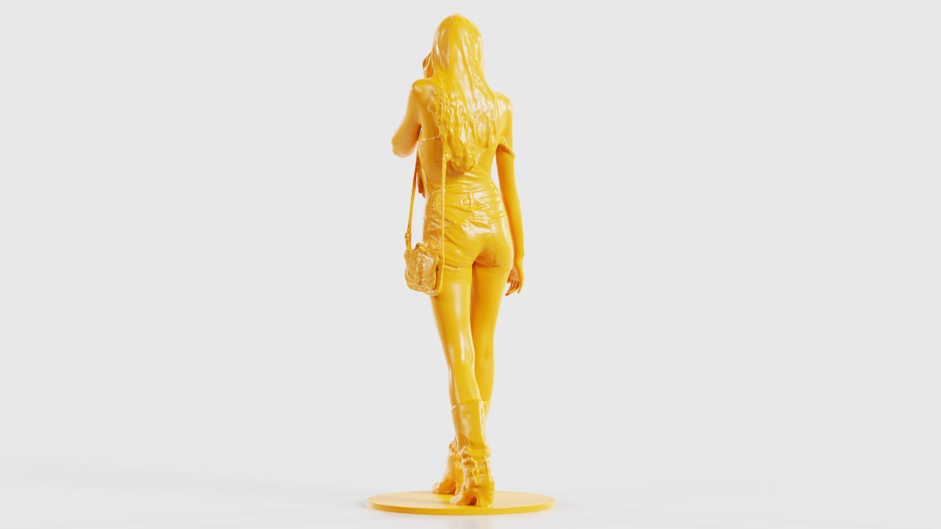 Woman Walking with Purse 1 3D print model_23
