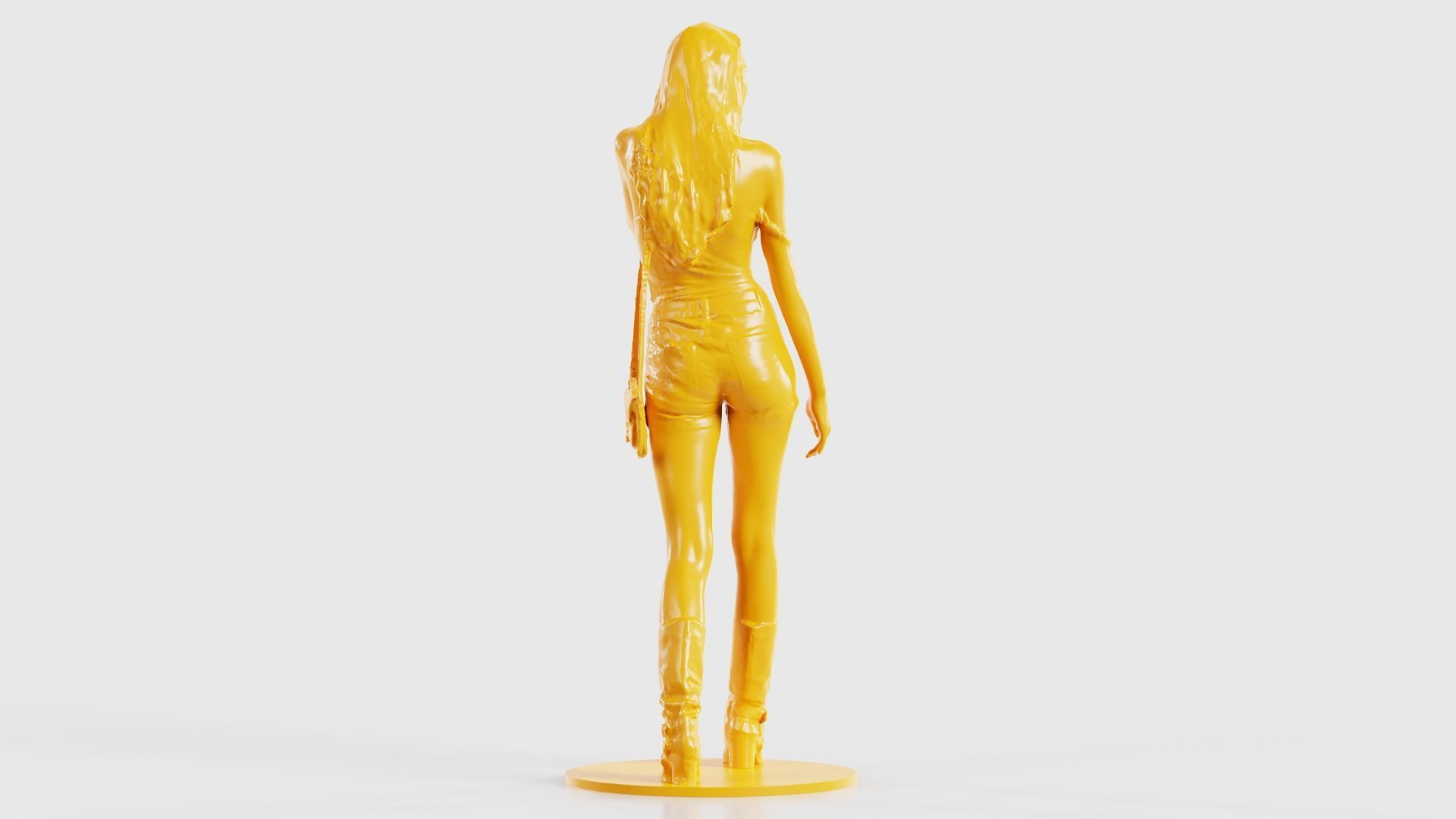 Woman Walking with Purse 1 3D print model_22