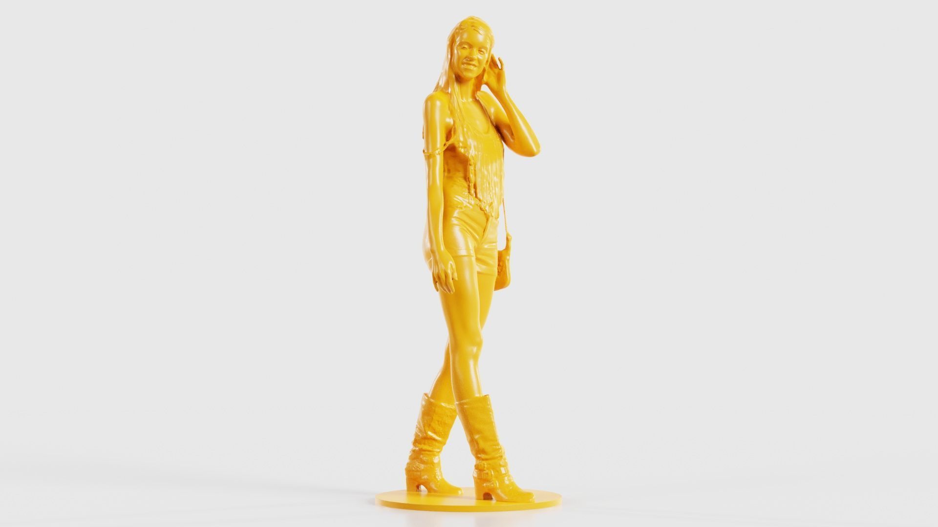 Woman Walking with Purse 1 3D print model_18