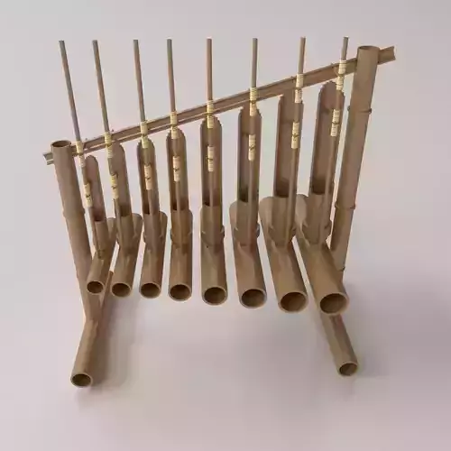 Angklung Musical Instrument 3D model