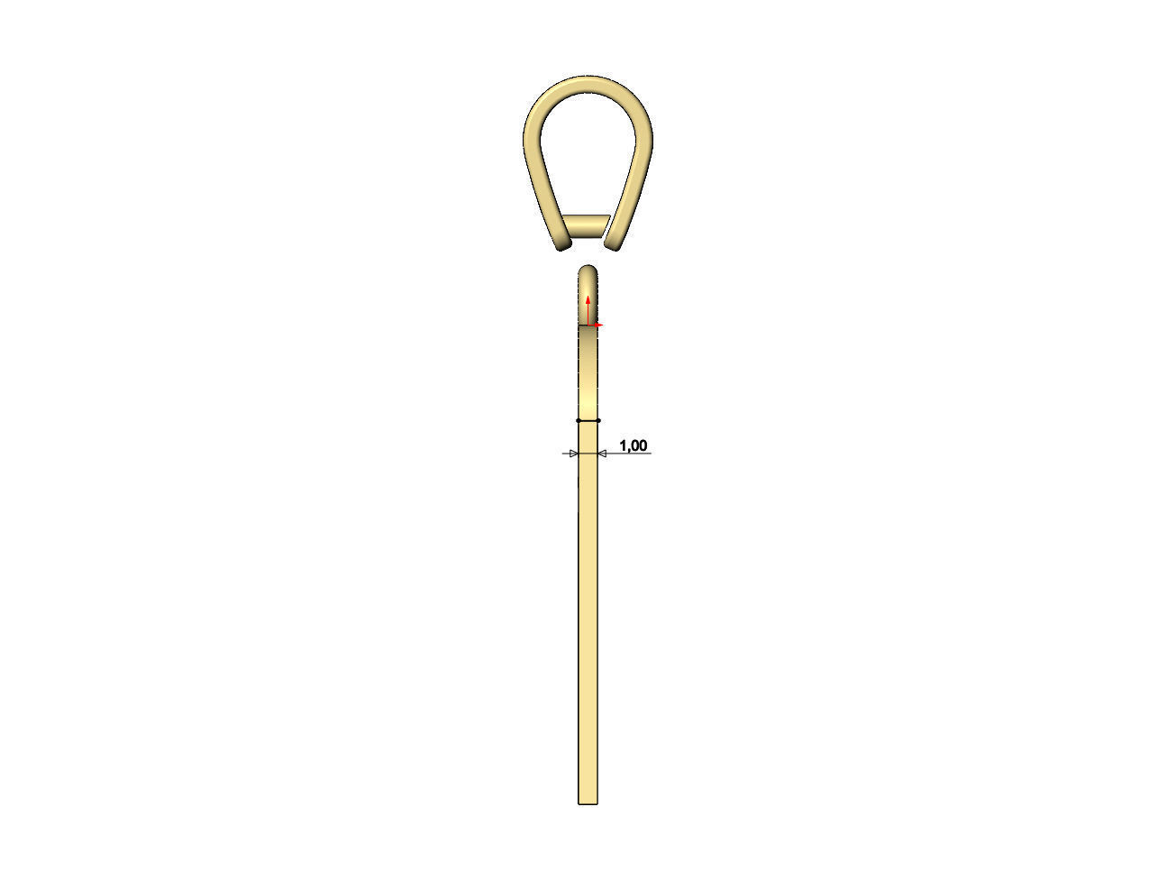 Resh jewish hebrew initials alphabet pendant charm bail 3D print model_9