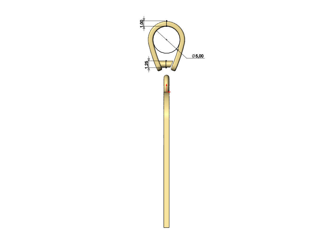 Resh jewish hebrew initials alphabet pendant charm bail 3D print model_10