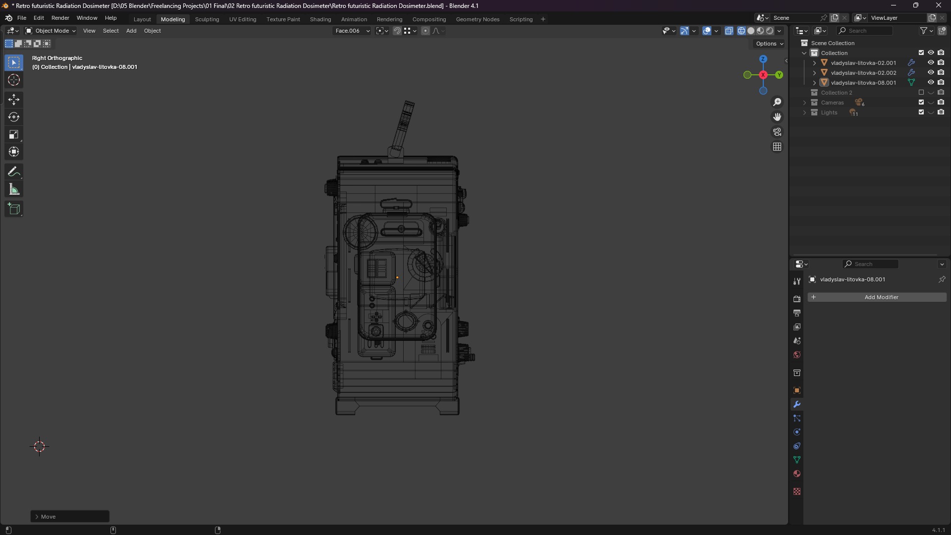 Retro Futuristic Radiation Dosimeter 3D model_9