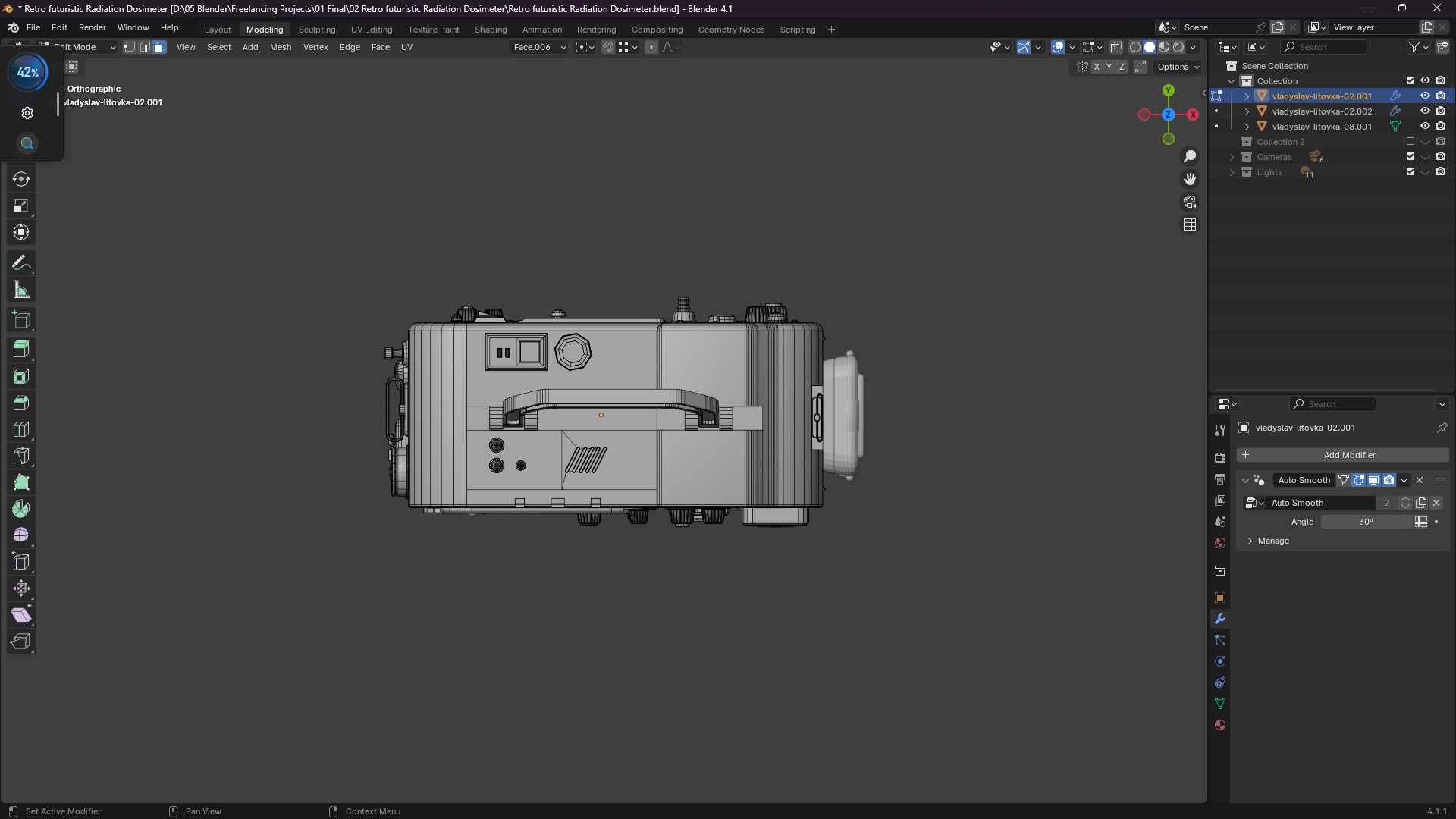 Retro Futuristic Radiation Dosimeter 3D model_14