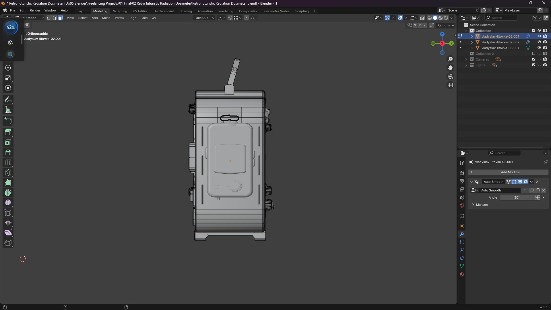 Retro Futuristic Radiation Dosimeter 3D model_15
