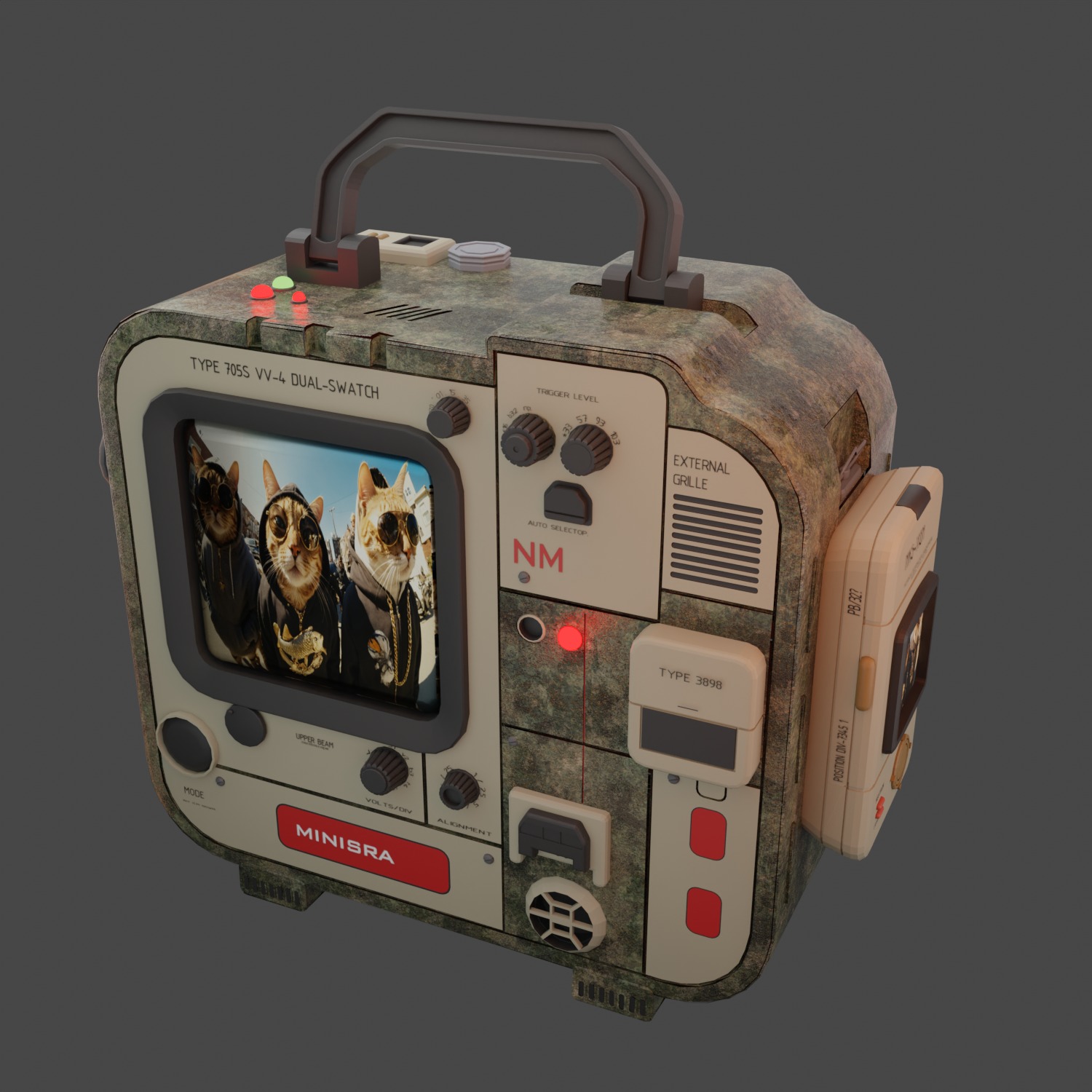 Retro Futuristic Radiation Dosimeter 3D model_4