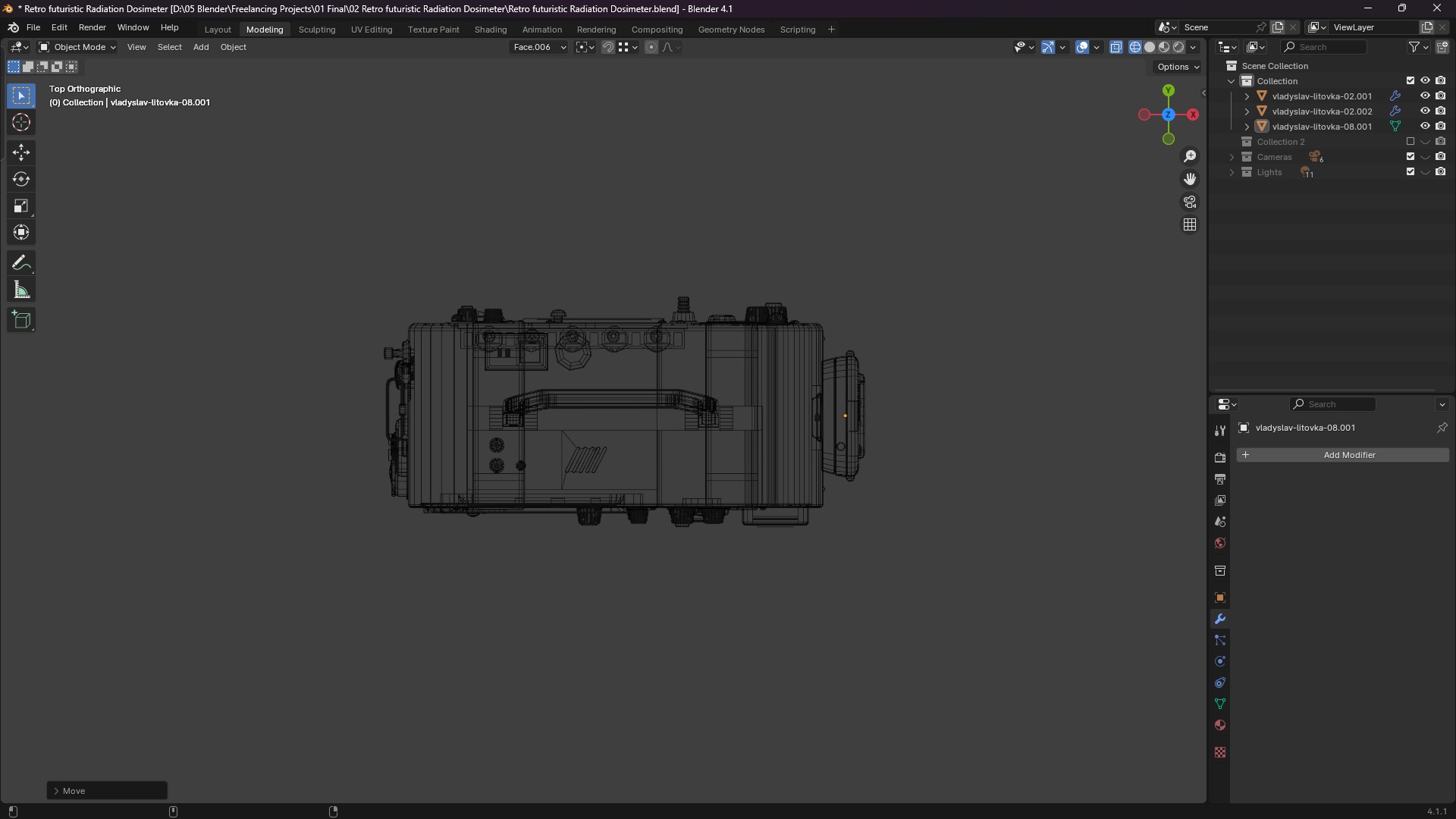 Retro Futuristic Radiation Dosimeter 3D model_11