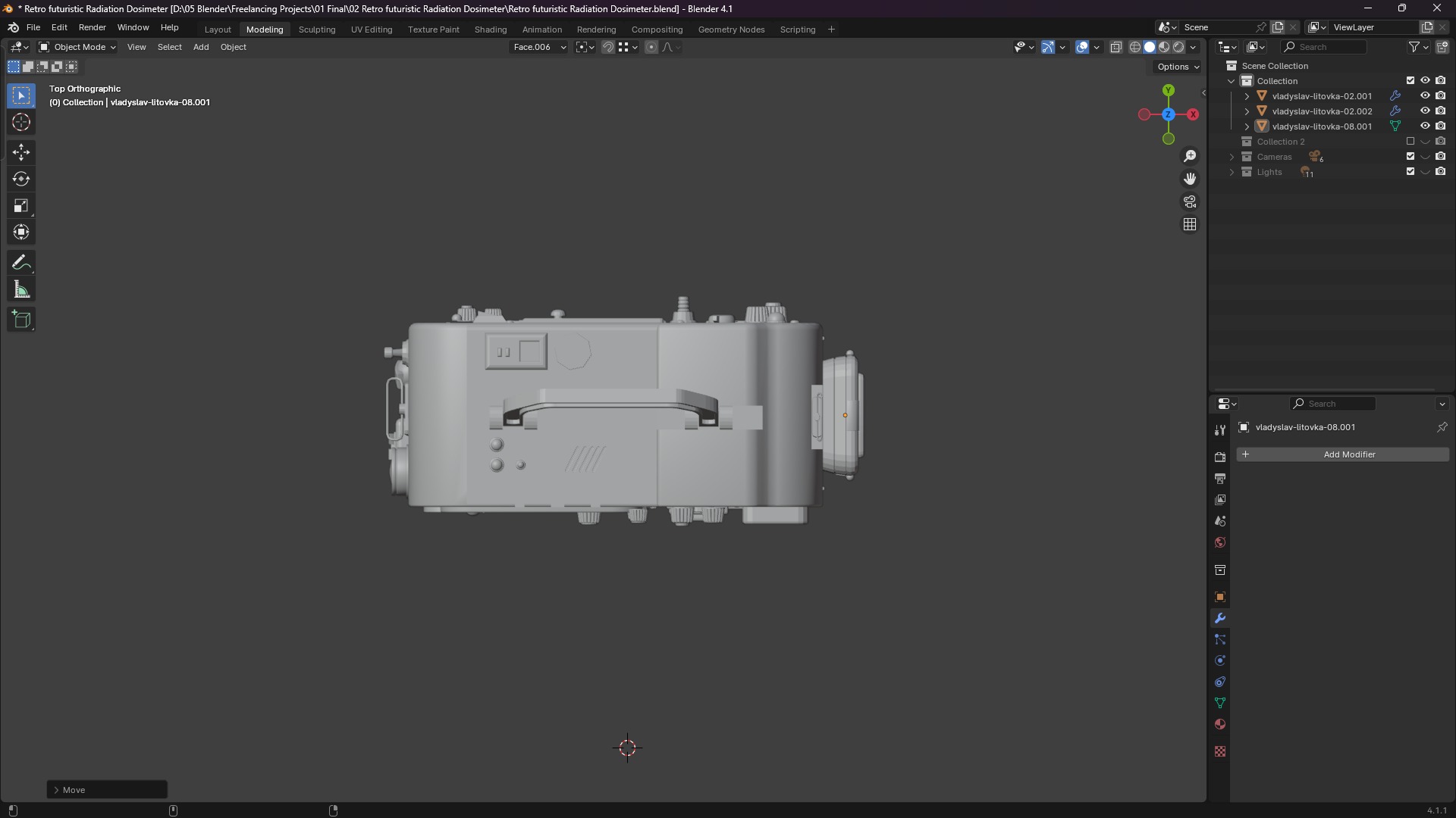 Retro Futuristic Radiation Dosimeter 3D model_7