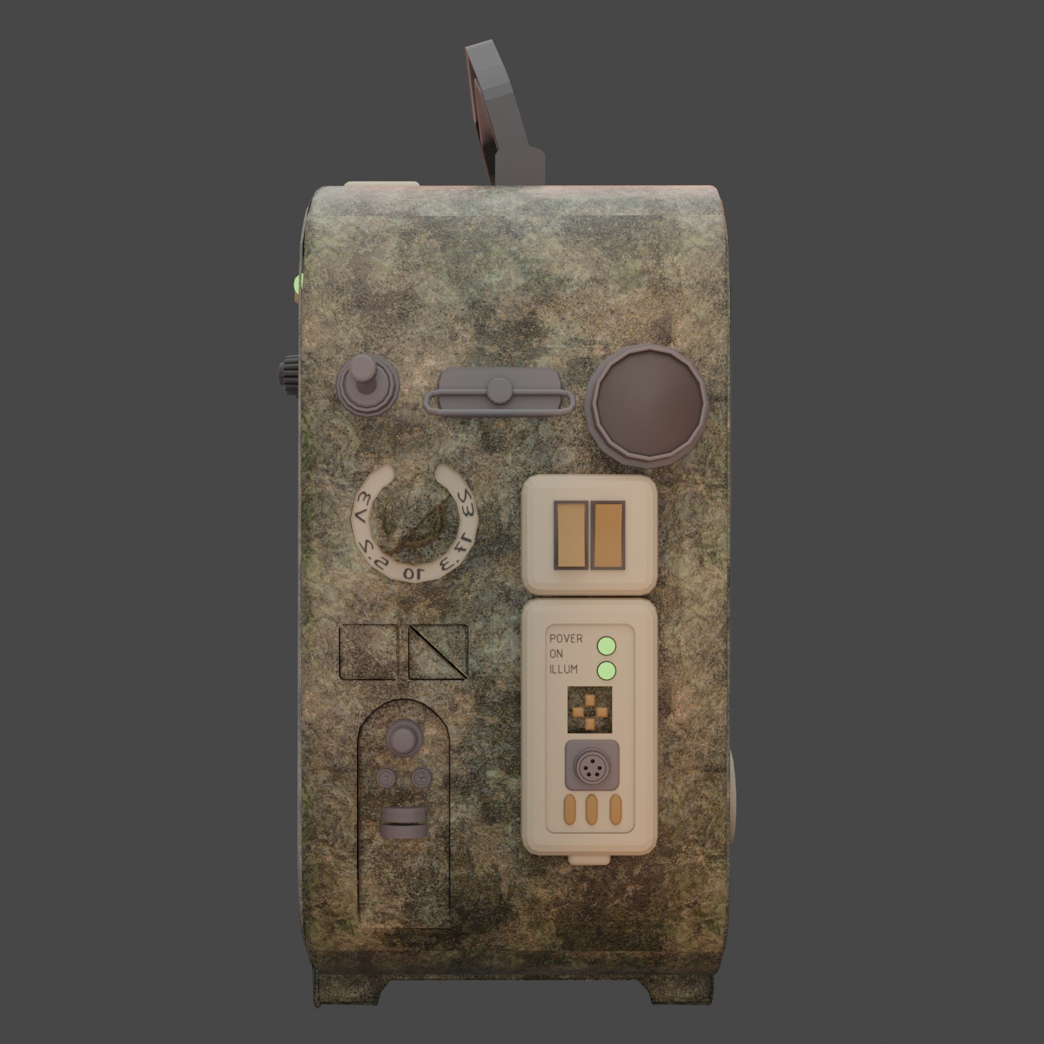 Retro Futuristic Radiation Dosimeter 3D model_3