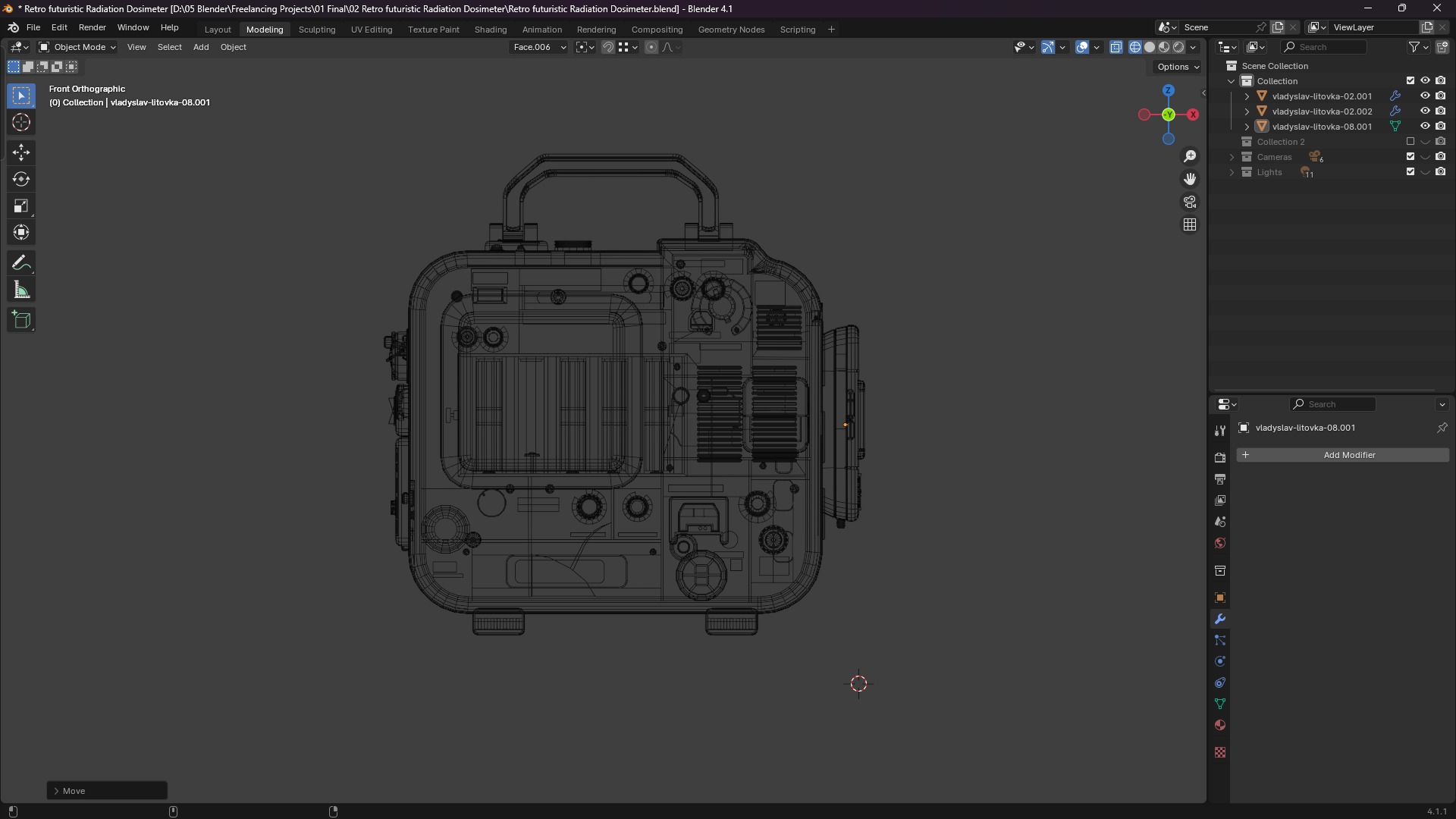 Retro Futuristic Radiation Dosimeter 3D model_10