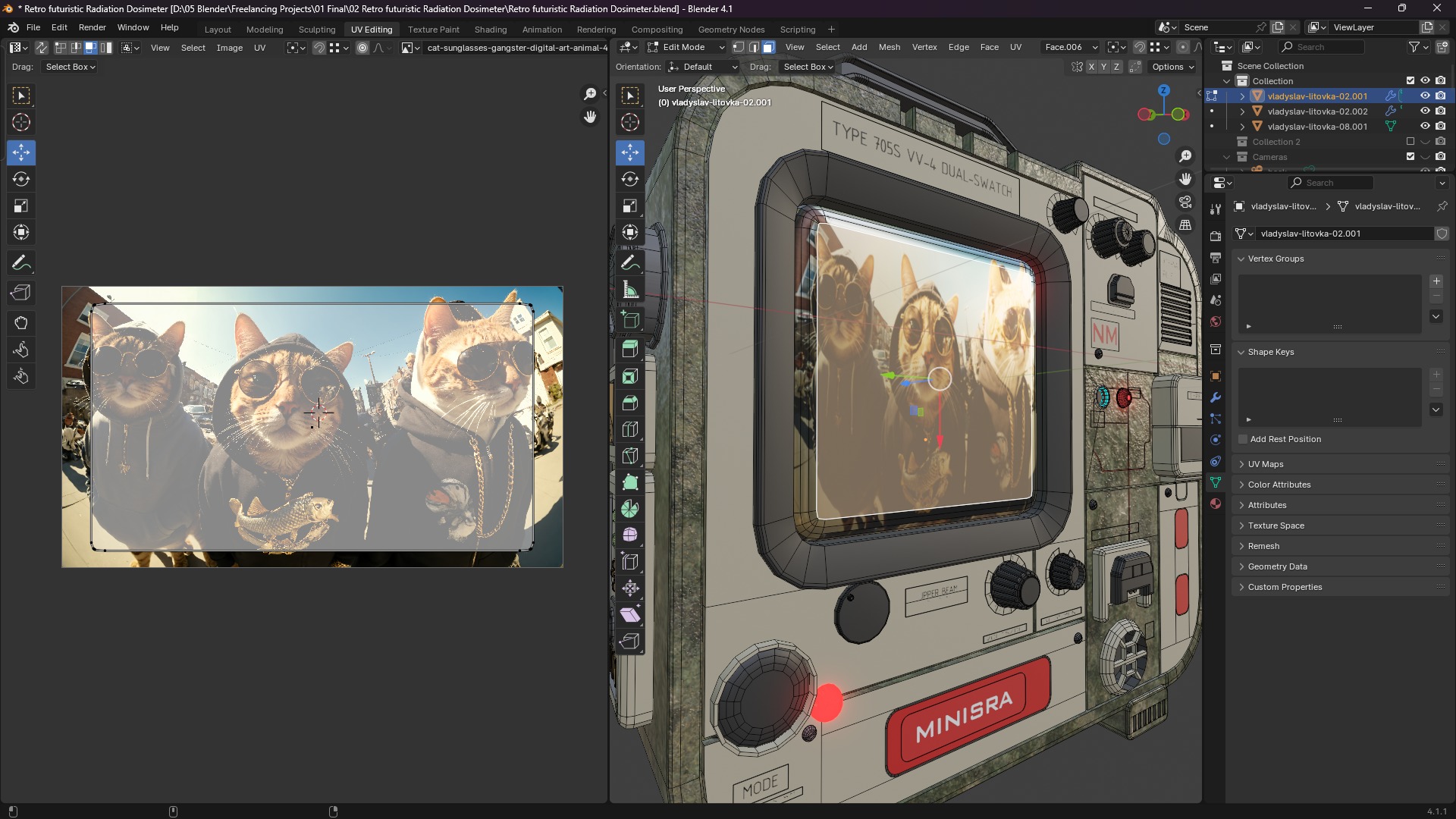 Retro Futuristic Radiation Dosimeter 3D model_12