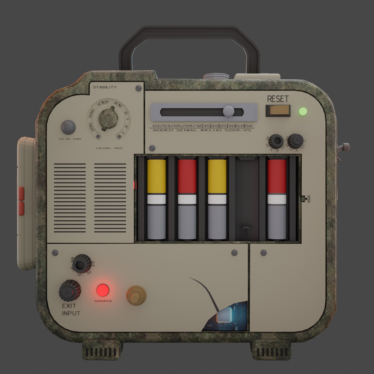 Retro Futuristic Radiation Dosimeter 3D model_1